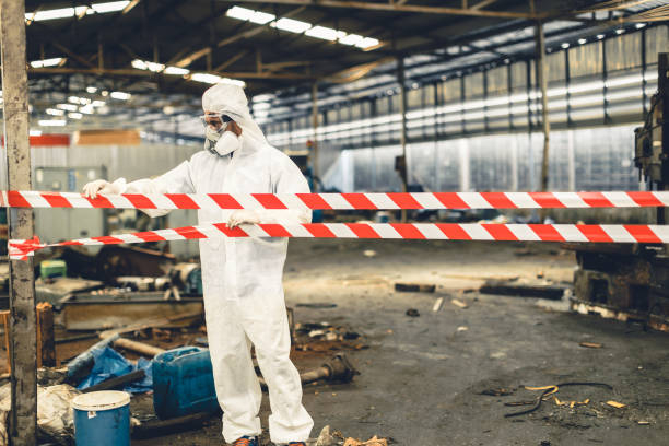 Professional Biohazard technician working in Subiaco, AR